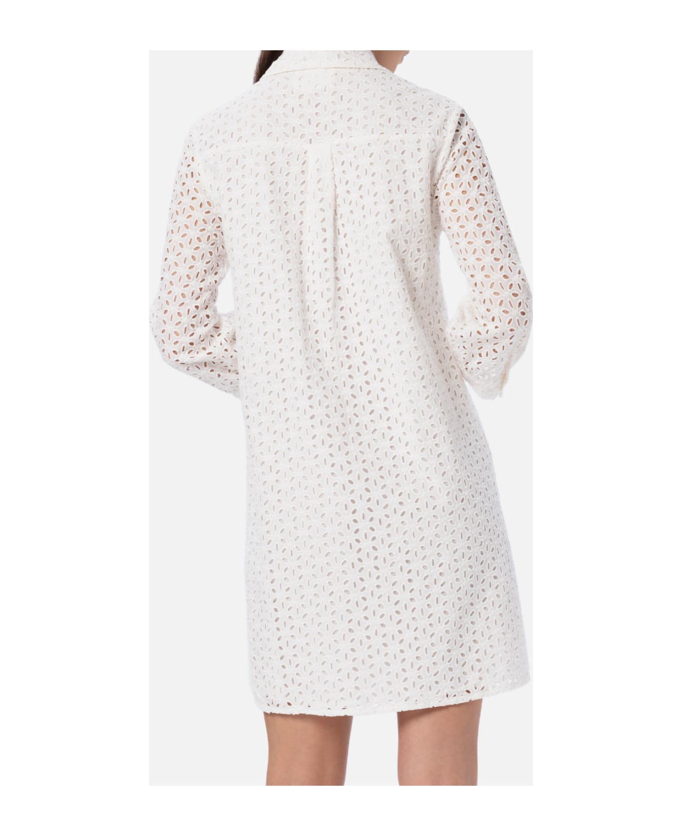 MC2 Saint Barth Woman White Sangallo Shirt Mini Dress - WHITE
