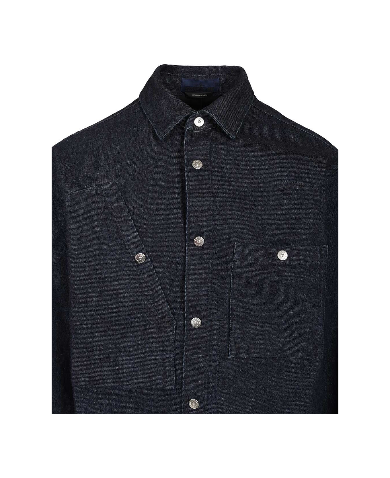 Stone Island Shirt Bull Denim - BLUE
