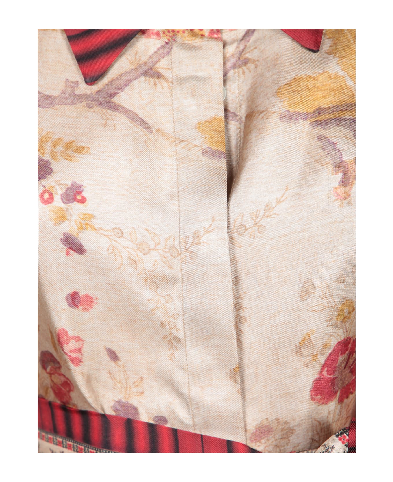 Pierre-Louis Mascia Red-beige Chemisier Dress - Beige