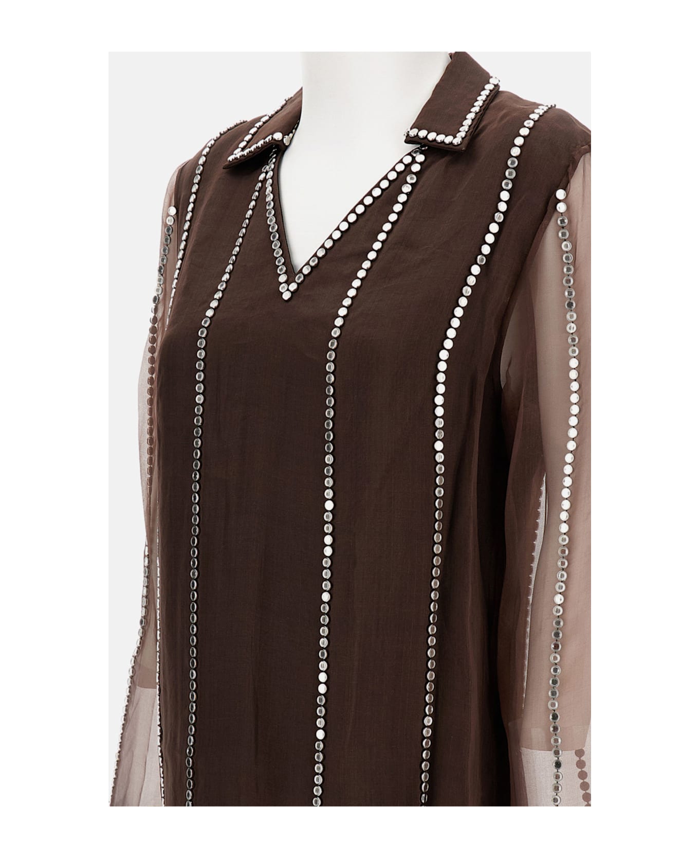 Wales Bonner Organza Shirt - Brown