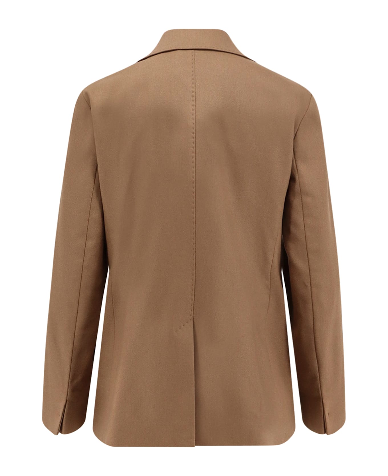 
S Max Mara Lena Double-breasted Virgin Wool Blazer - Camel