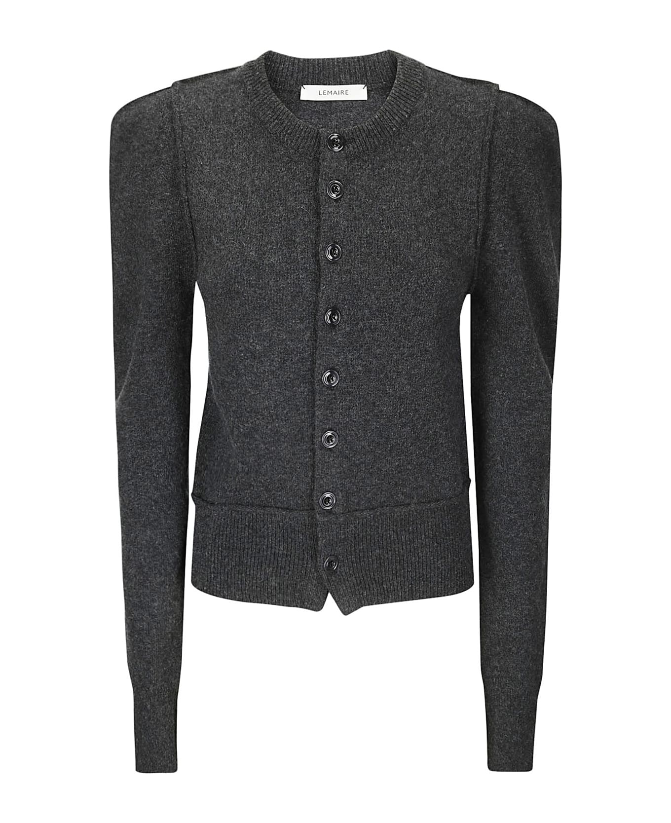 Lemaire Wool Cardigan - Anthracite melange