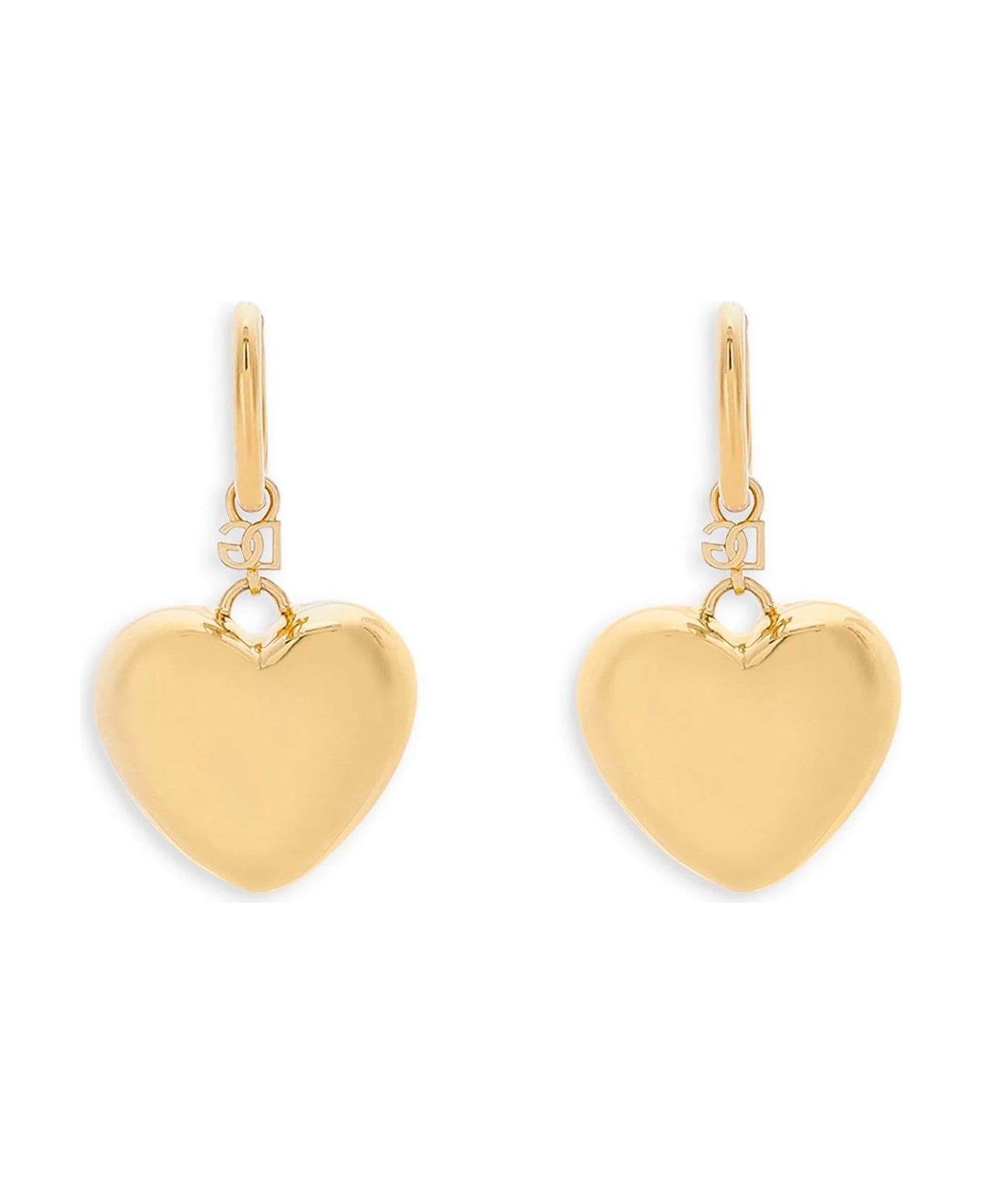 Dolce & Gabbana Heart Drop Earrings - Golden