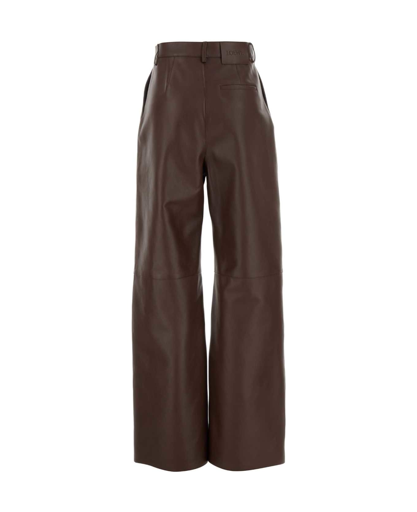Loewe Chocolate Nappa Leather Pant - CHOCOLATEBROWN