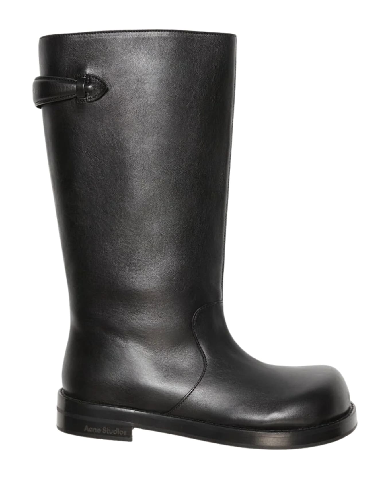 Acne Studios Half-leg Boot With Lace At The Back - Black