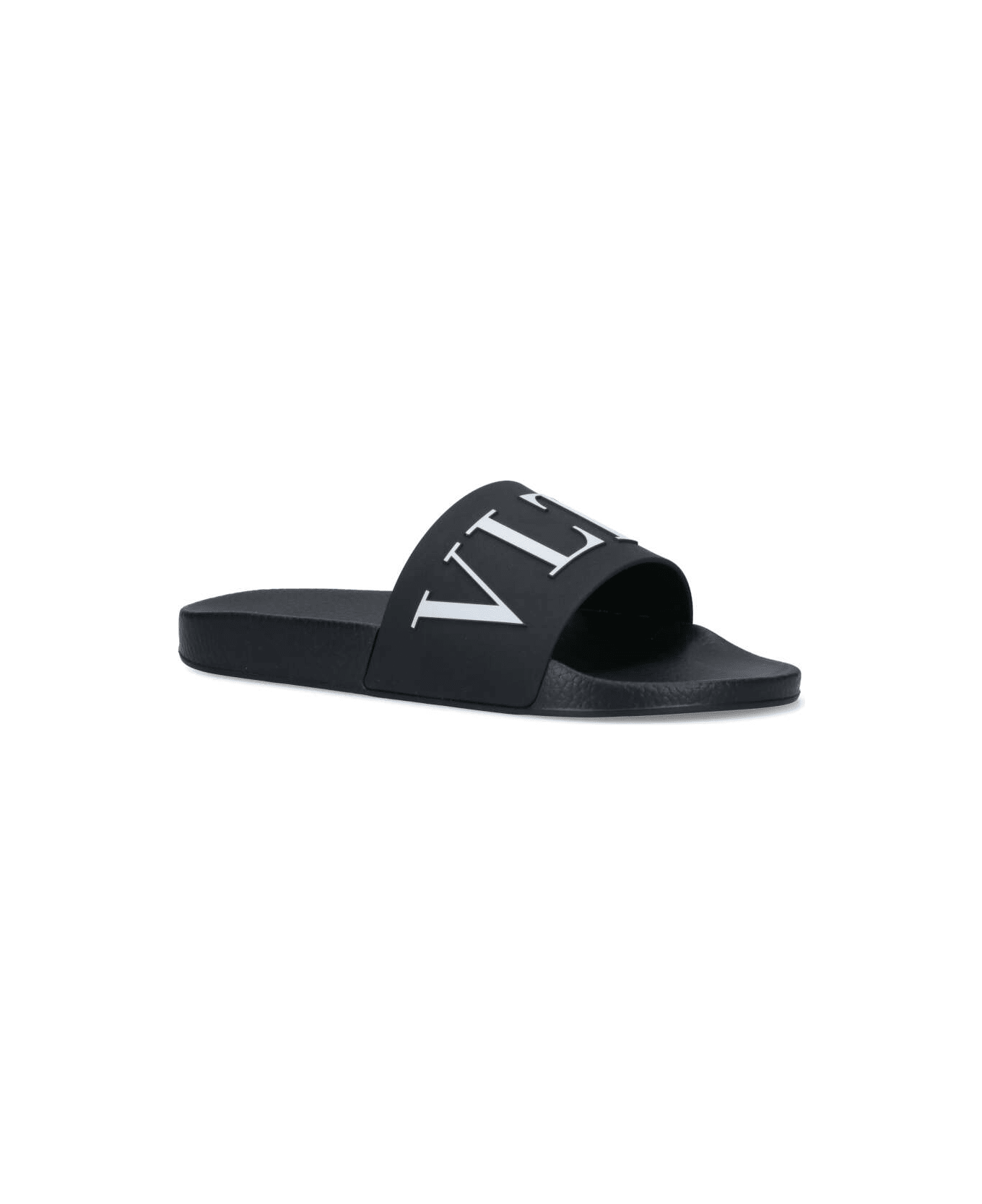 Valentino Garavani "vltn" Slide Sandals - Black  