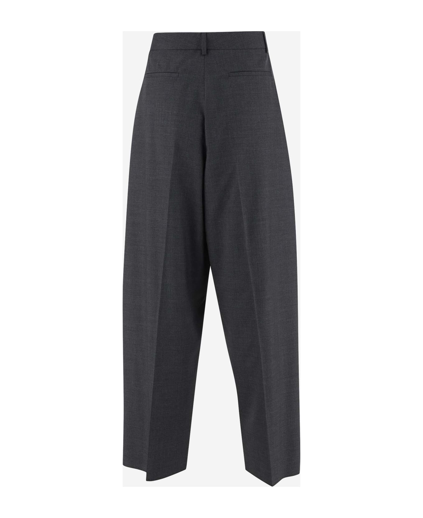 Valentino Wool Pants - Grigio Melange