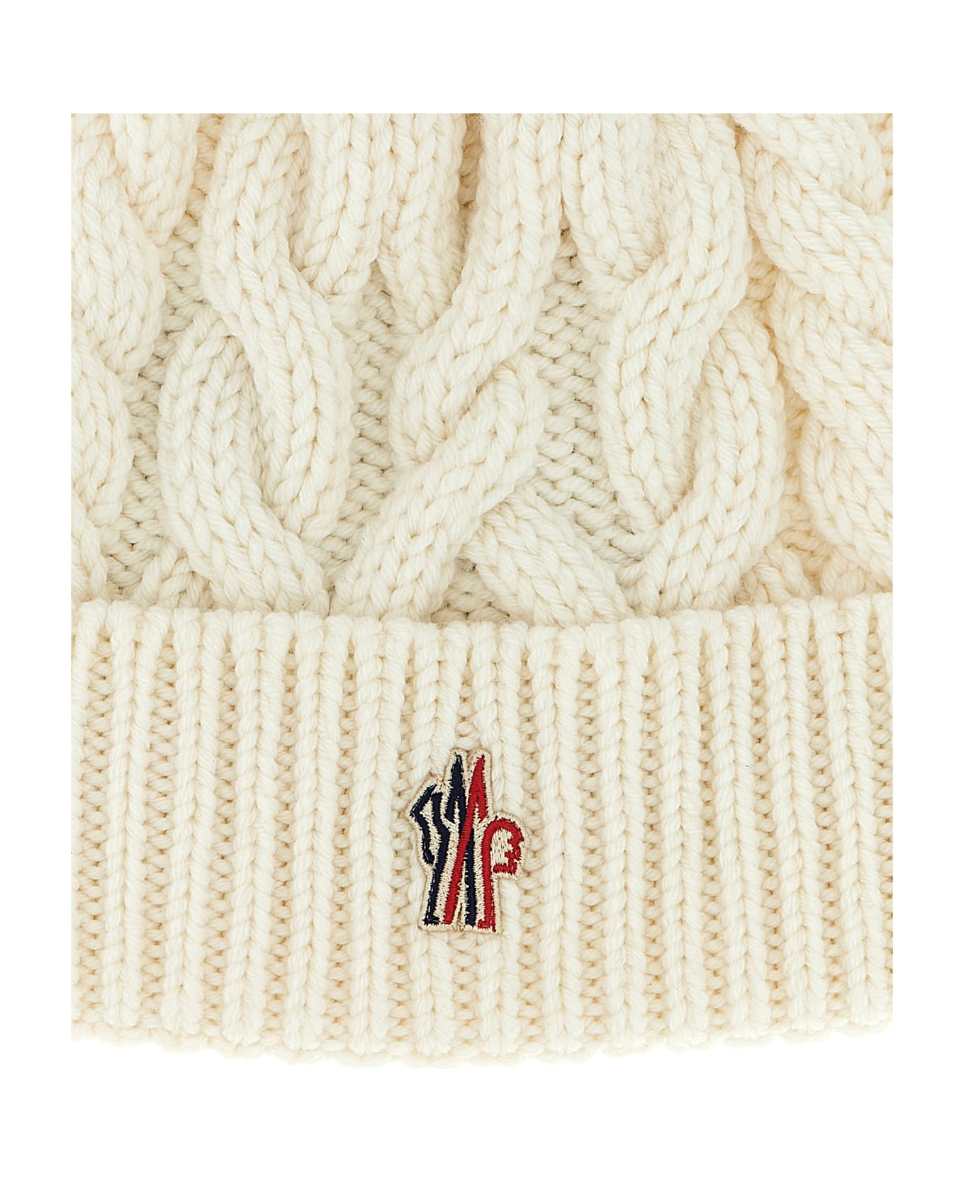 Moncler Grenoble Braided Wool Beanie - White