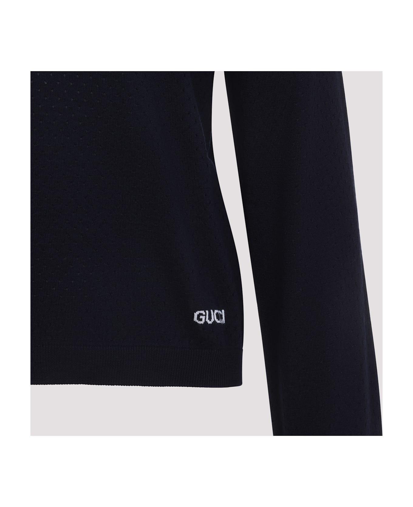 Gucci Long Sleeves Polo - Ink Ivory
