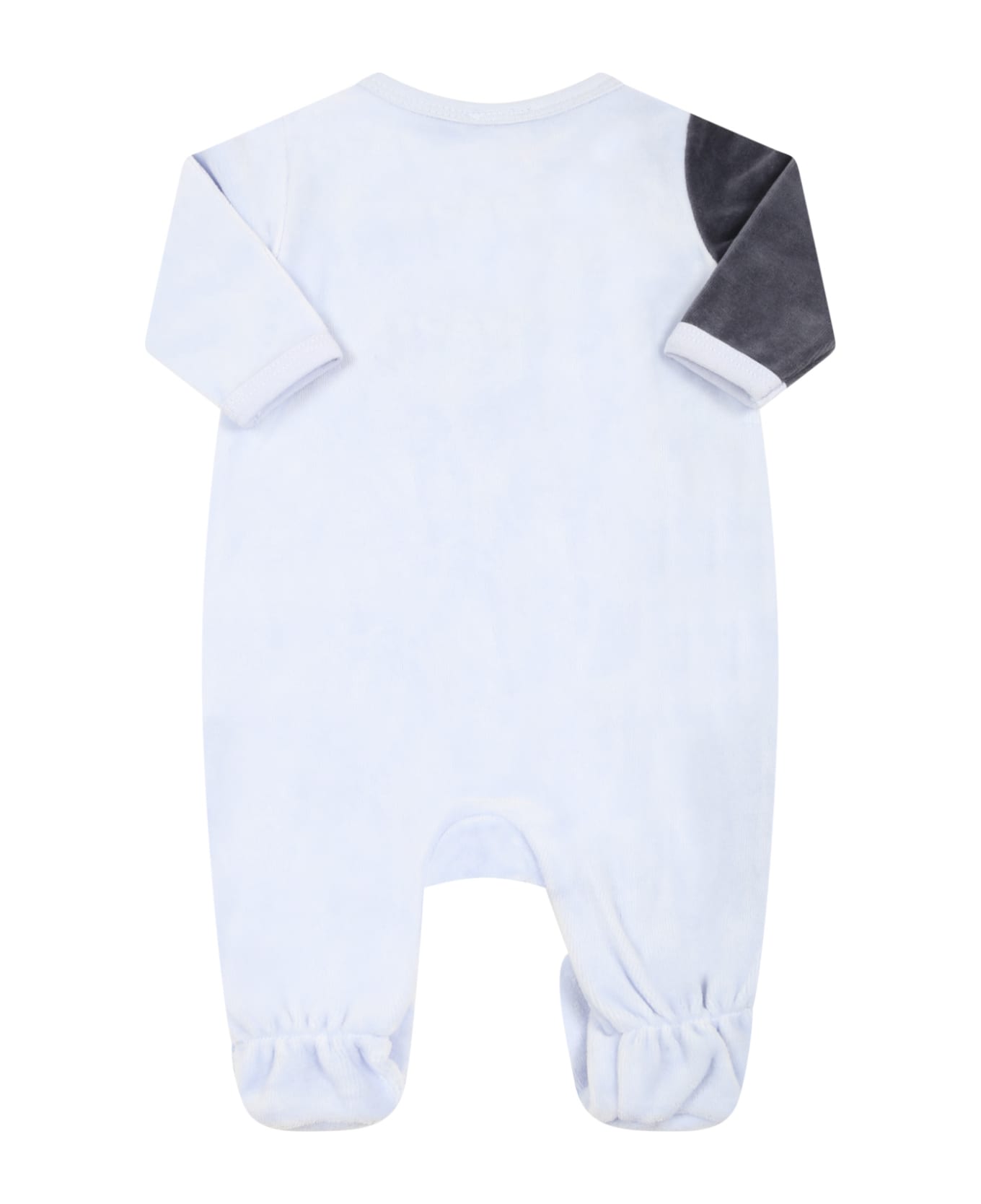 Hugo Boss Multicolor Babygrow For Baby Boy With Logo - Light Blue