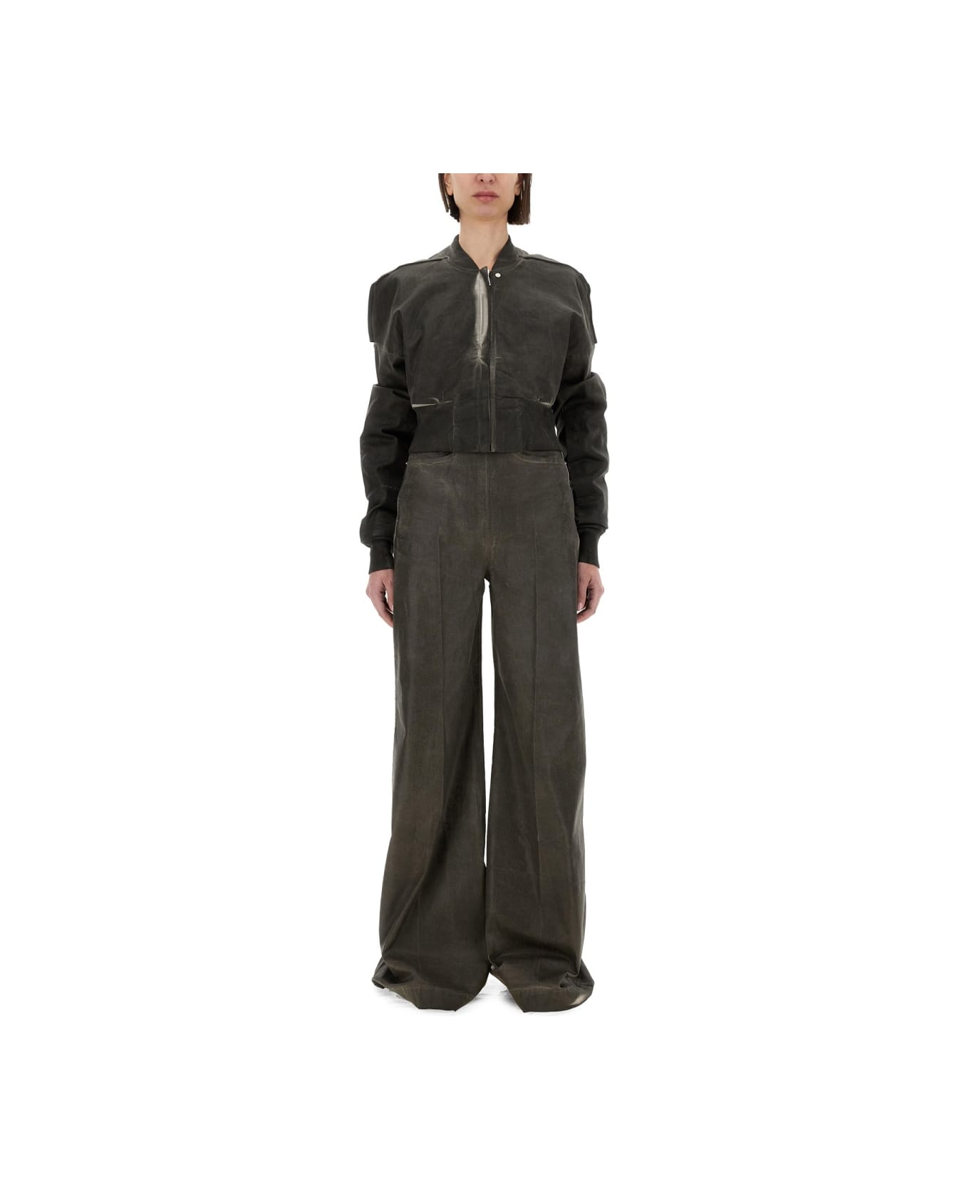 DRKSHDW Cropped Bomber Jacket Flight Jkt - GREY