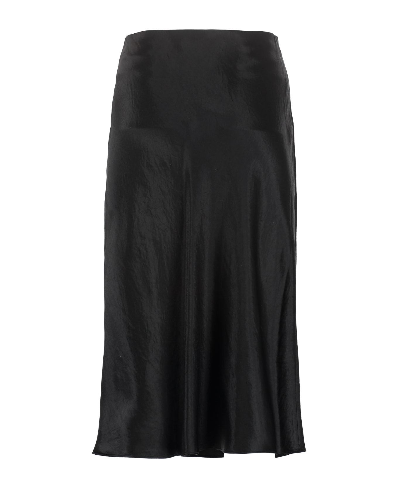 Vince Satin Midi Skirt - black