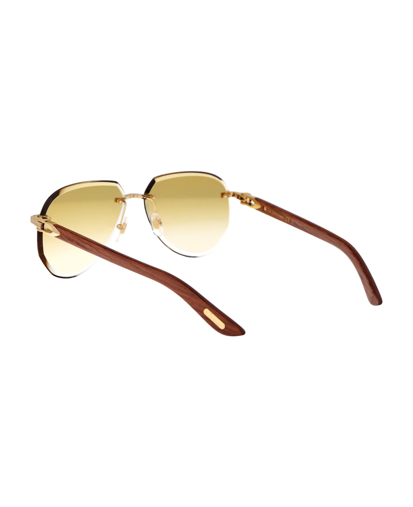Cartier Eyewear Ct0440s Sunglasses - 004 GOLD BROWN YELLOW