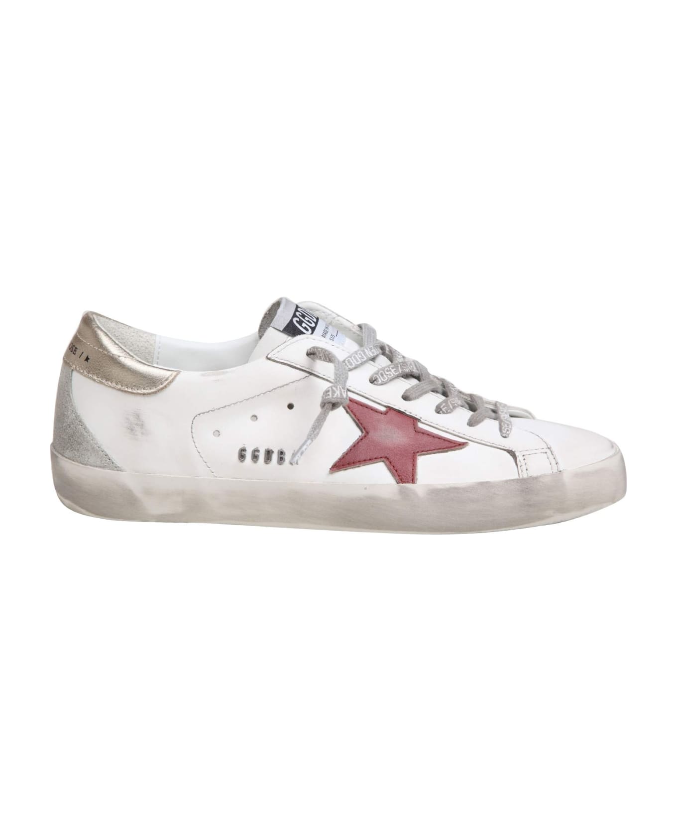 Golden Goose Super Star Sneakers - White/red