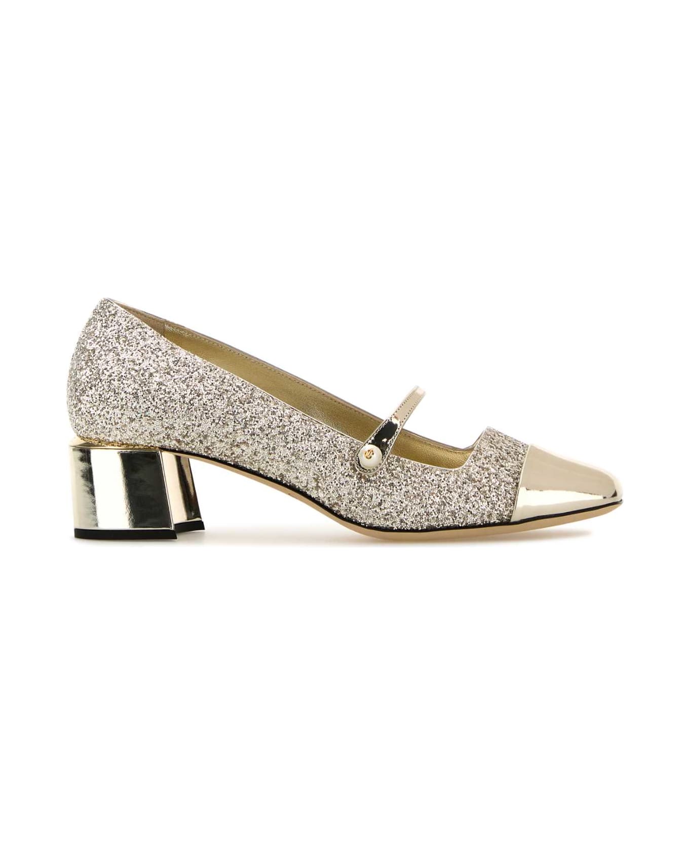 Jimmy Choo Embellished Leather Elisa 45 Pumps - GOLDSAND ハイヒール