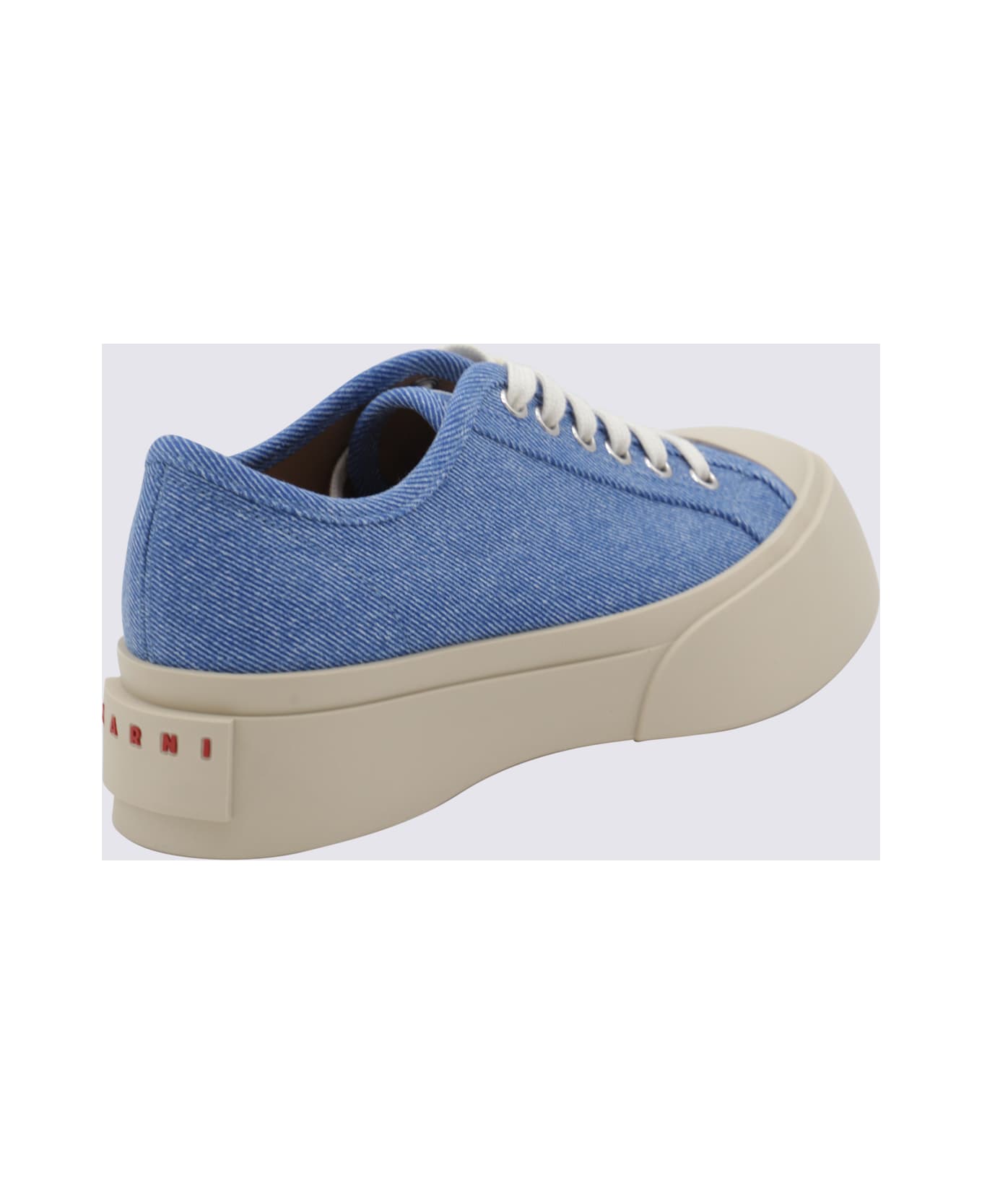 Marni Blue Leather Sneakers - Blue