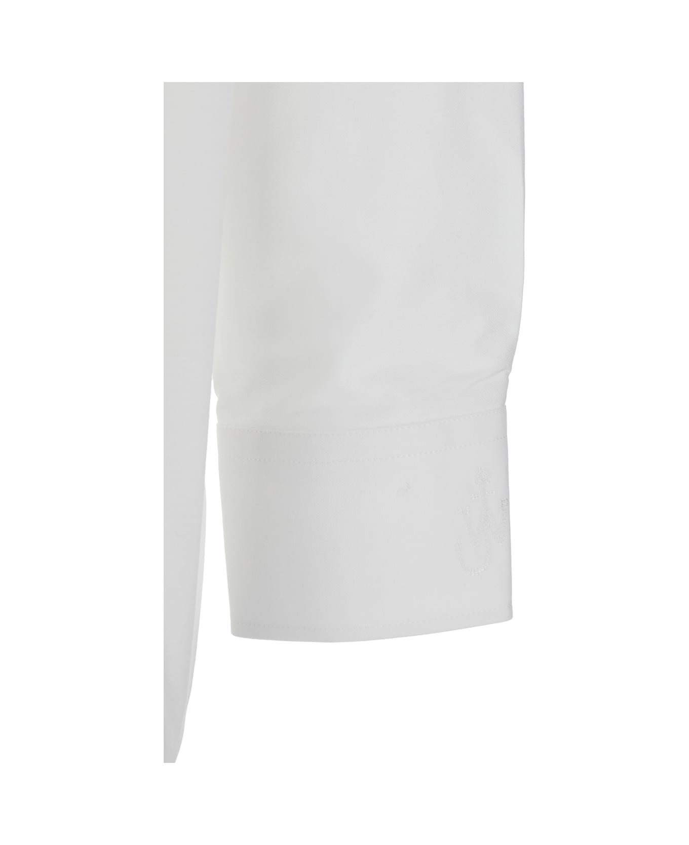 J.W. Anderson White Shirt With Classic Collar In Cotton Man - White