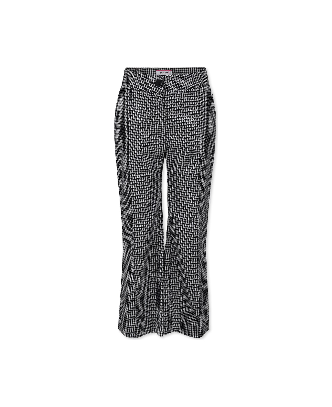 Pinko Black Trousers For Girl With Logo - Black