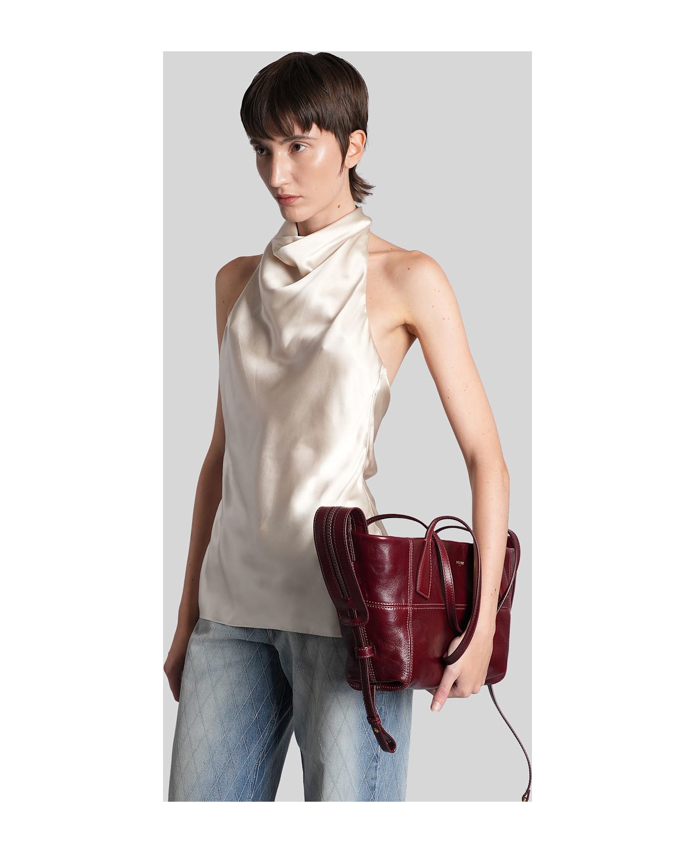 Balmain Topwear In Beige Silk - beige