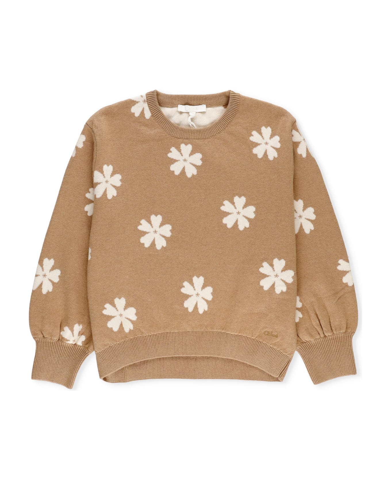 Chloé Cotton And Wool Sweater - Brown