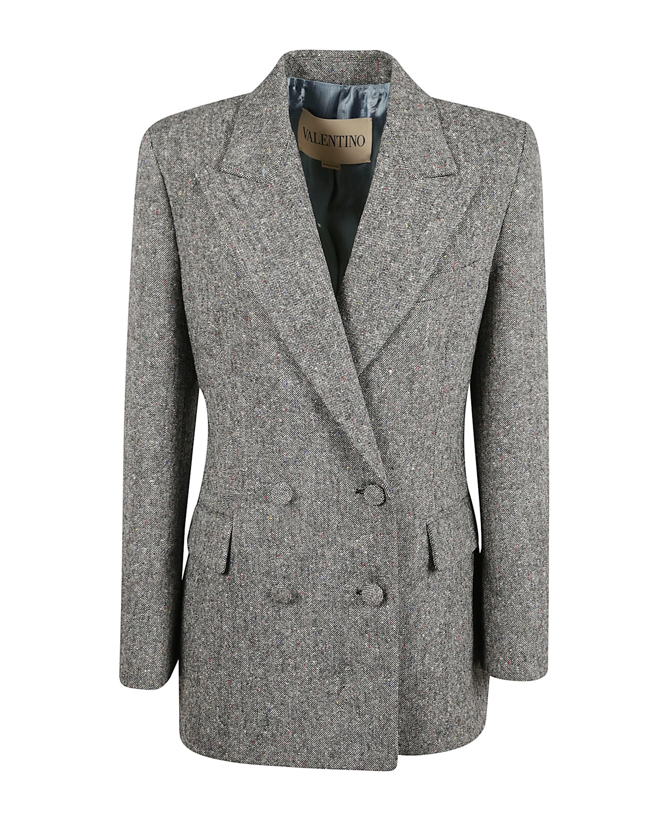 Valentino Garavani Double Breasted Blazer - IVORY, black