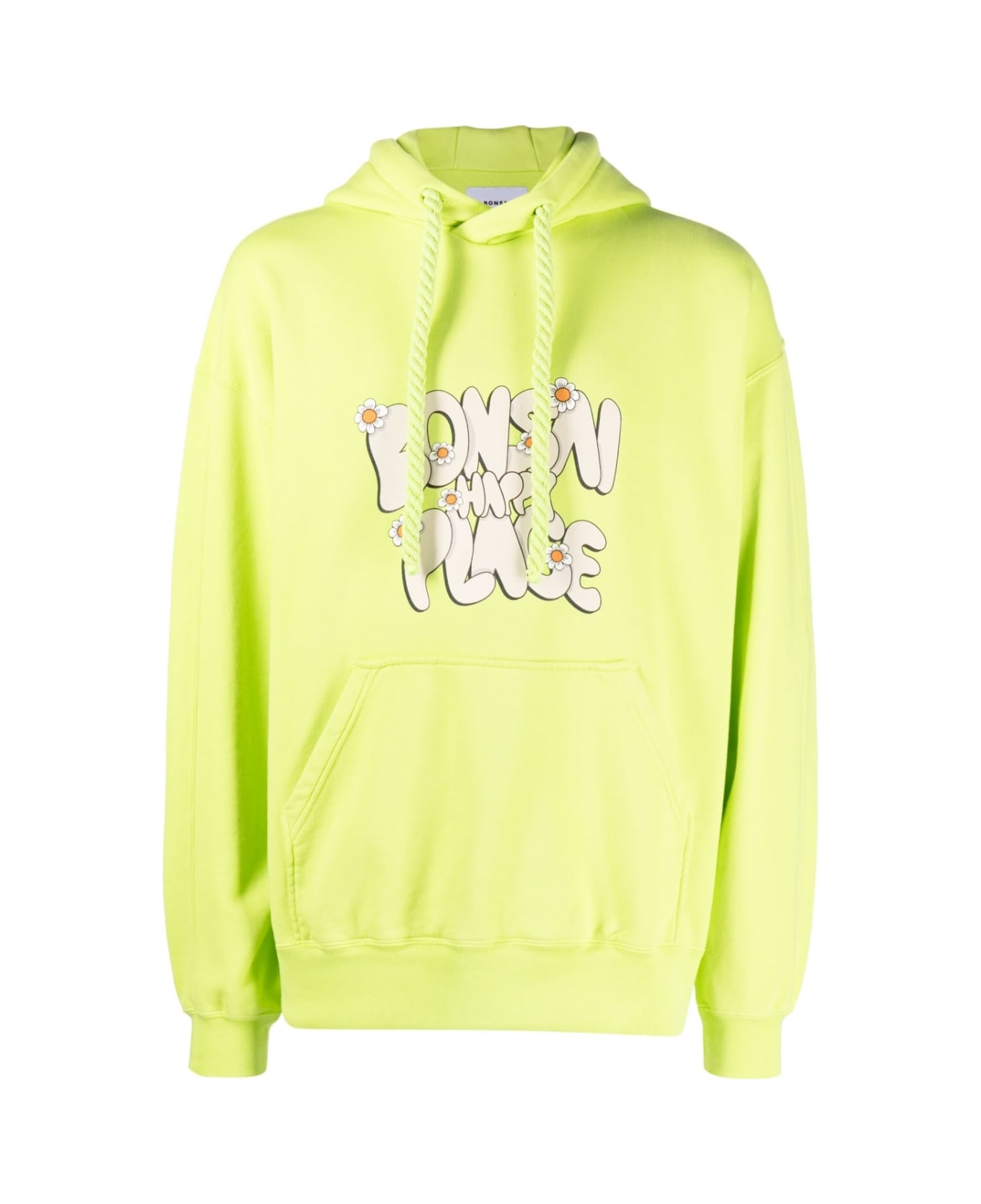 Bonsai Printed Cotton Hoodie - Green