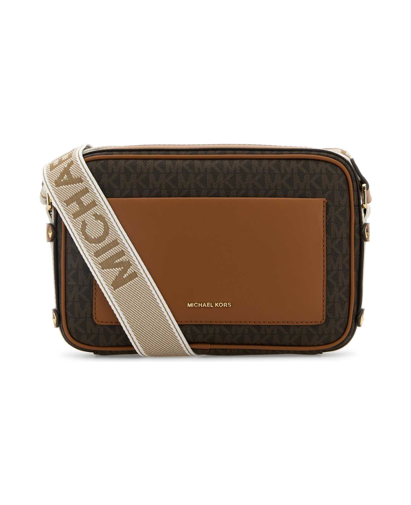 Michael Kors Printed Canvas Crossbody Bag - BRNACORN