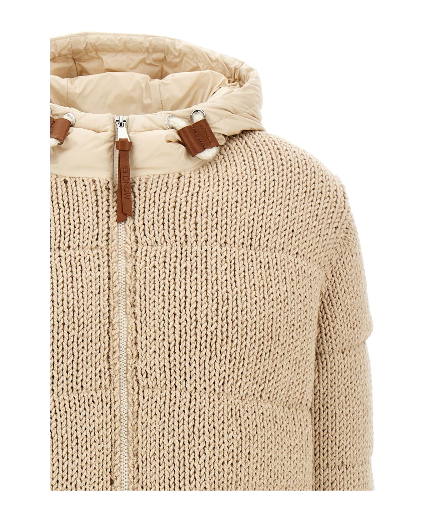 Moncler Padded Cardigan - Beige