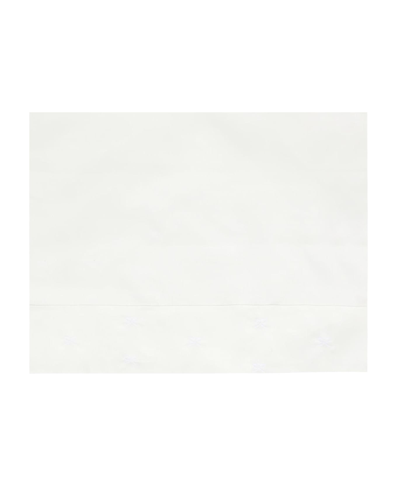 Little Bear White Set For Babykids With White Bows - White