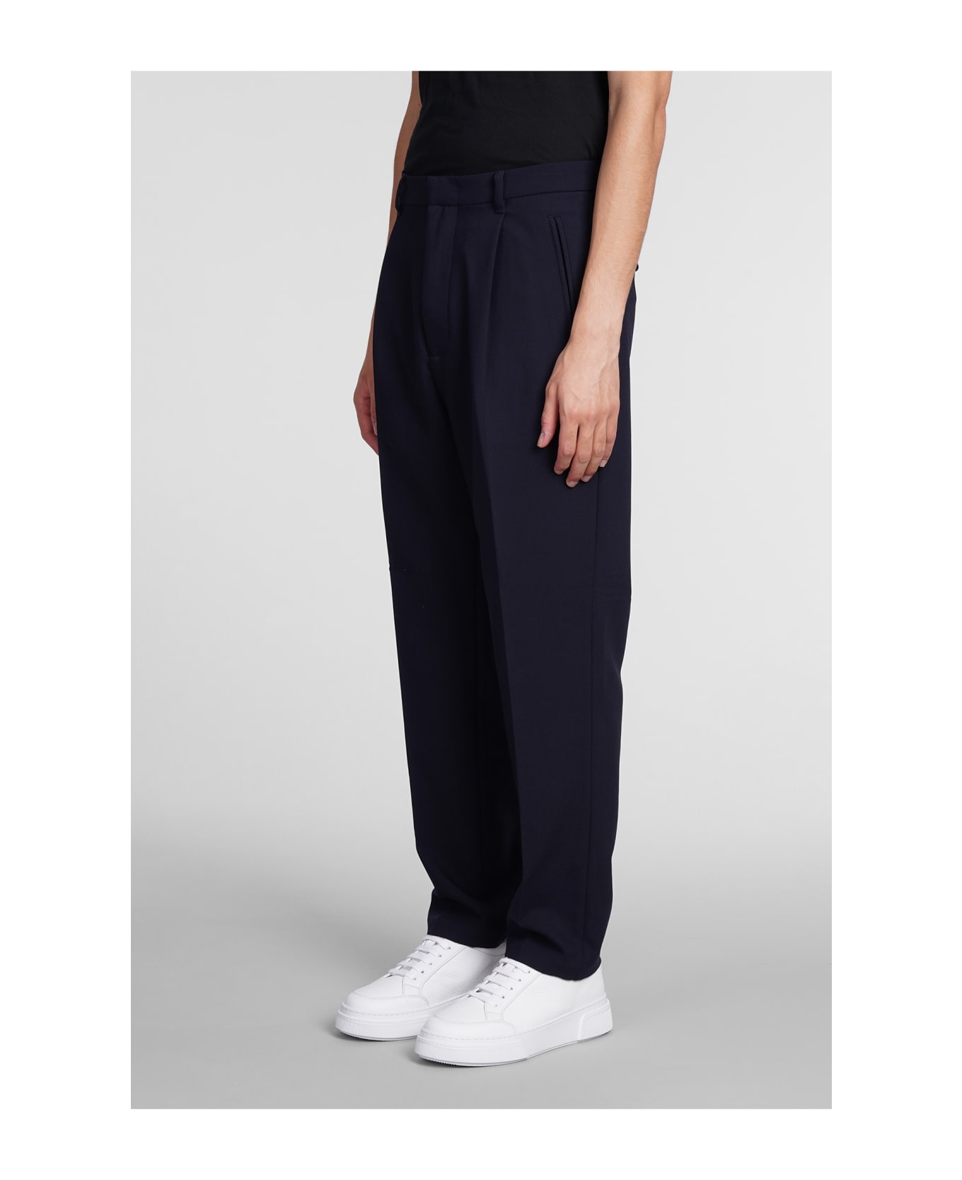 Emporio Armani Pants In Blue Polyester - blue