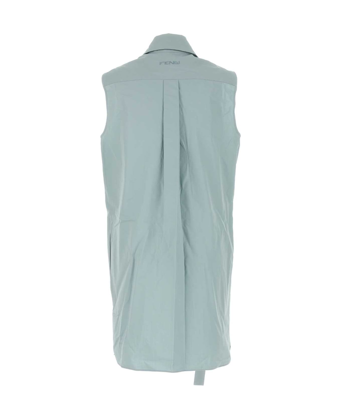 Fendi Powder Blue Cotton Dress - PALEBLUE