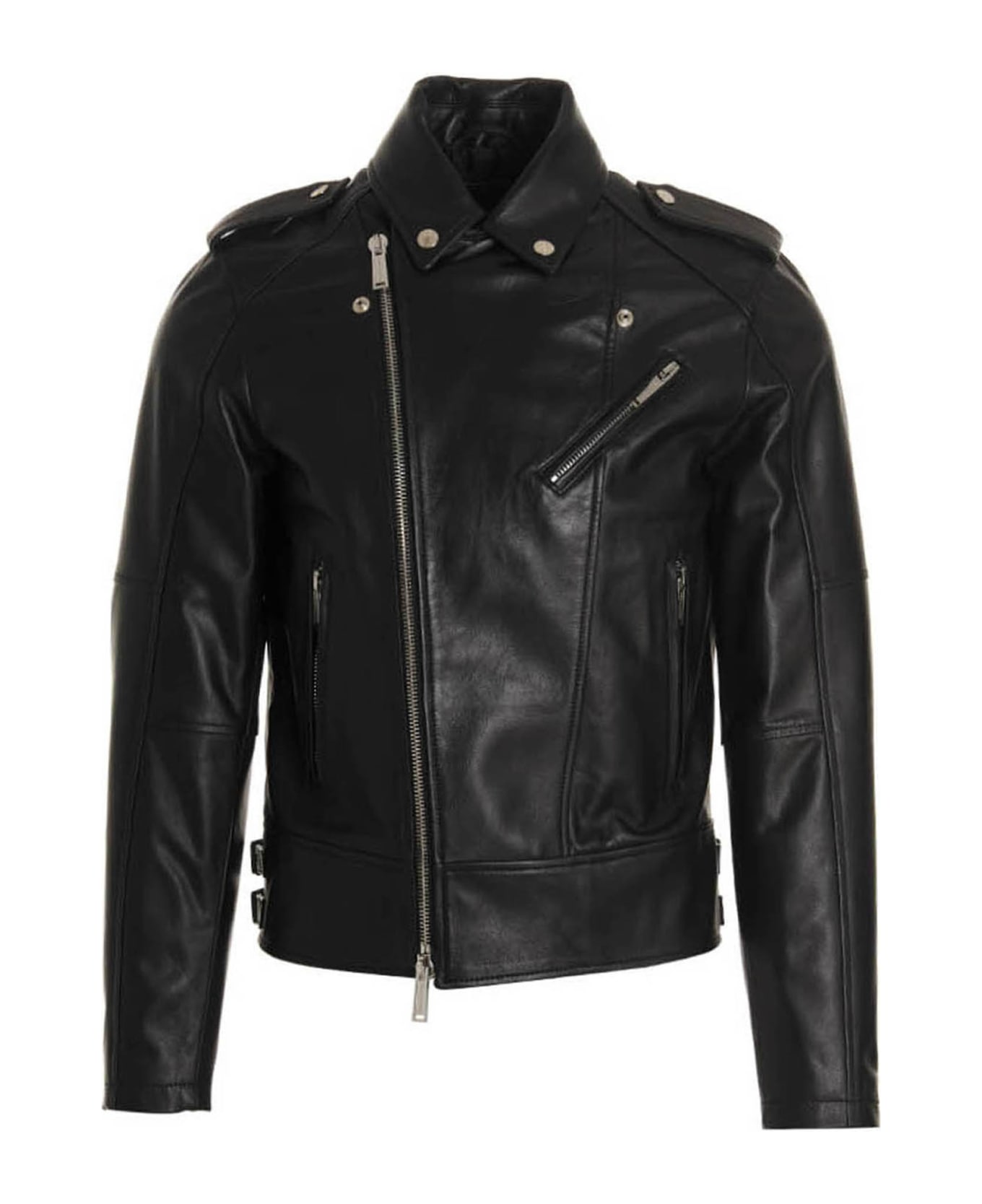 Dsquared2 Kiodo' Leather Jacket - Black