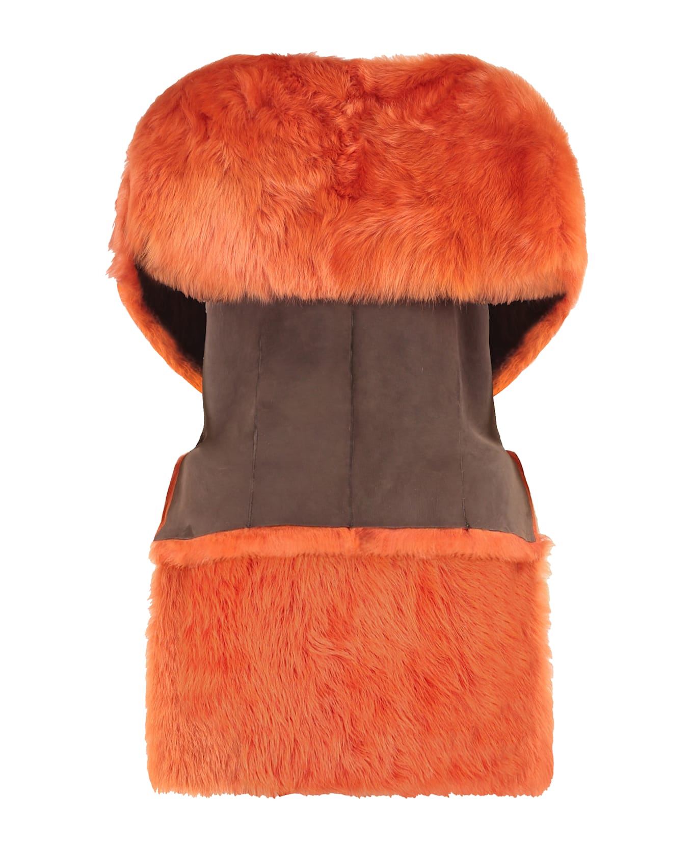 Alberta Ferretti Fur Vest - brown
