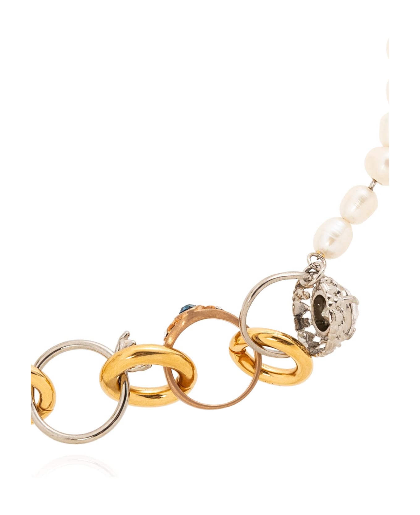 Marni Crystal Necklace - Nichel Free Vintage Deep Gold