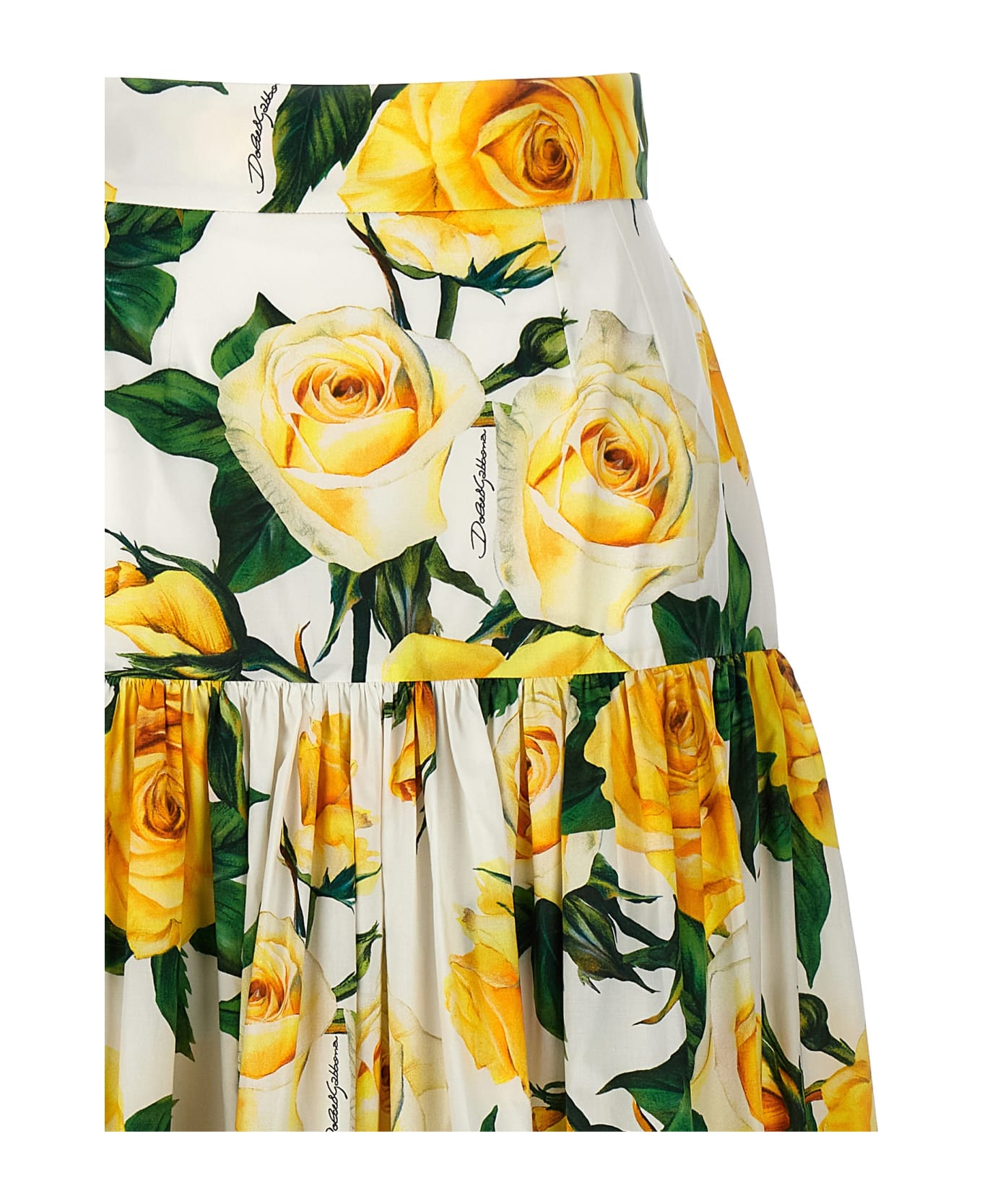 Dolce & Gabbana 'rose Gialle' Skirt - Multicolor