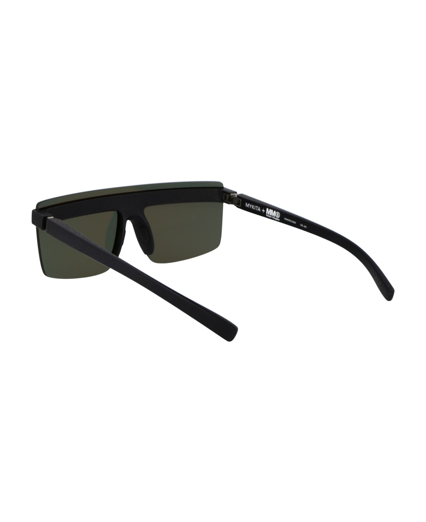 Mykita Mmcircle002 Sunglasses - 301 MD1 PITCH BLACK | IR/F SHIELD