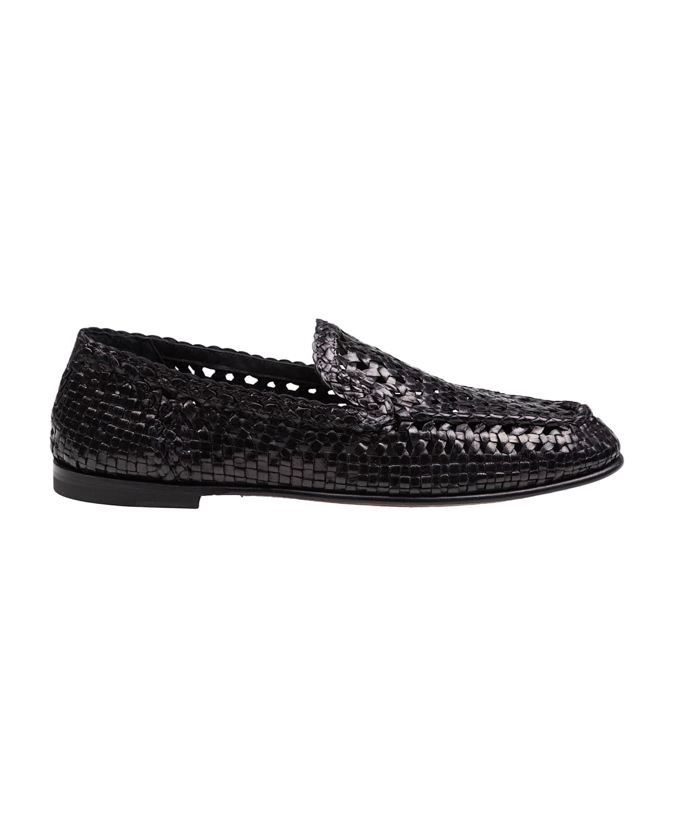 Dolce & Gabbana Slipper In Polished Goatskin Color Black - Black