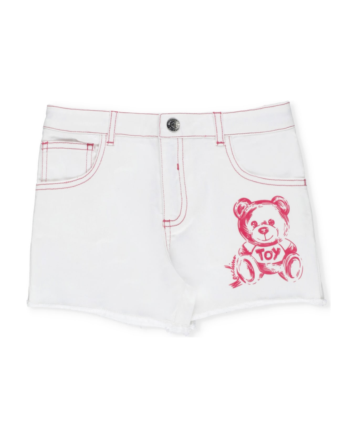 Moschino Cotton Shorts - White ボトムス