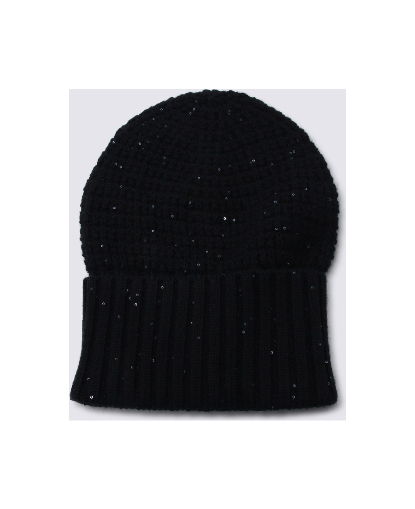 Fabiana Filippi Black Wool Beanie - Black
