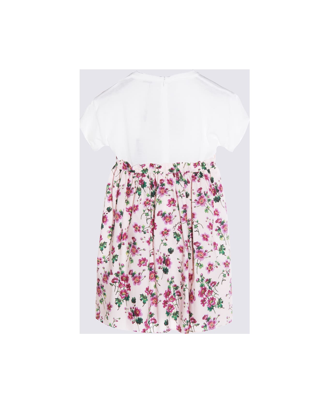Dolce 
Gabbana White Cotton Dress - MultiColour