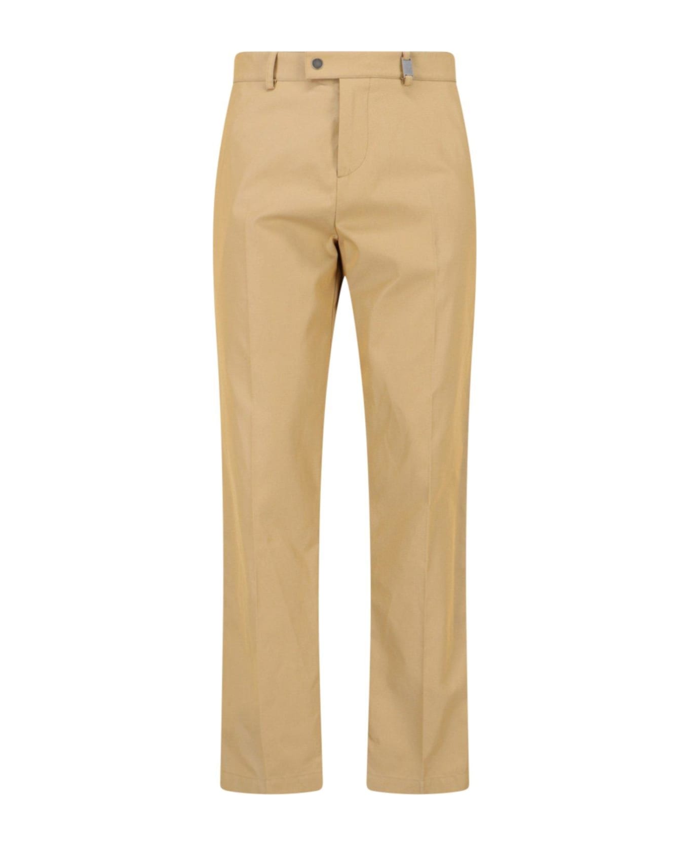 Burberry Straight-leg Buckle-detailed Trousers - BROWN ボトムス