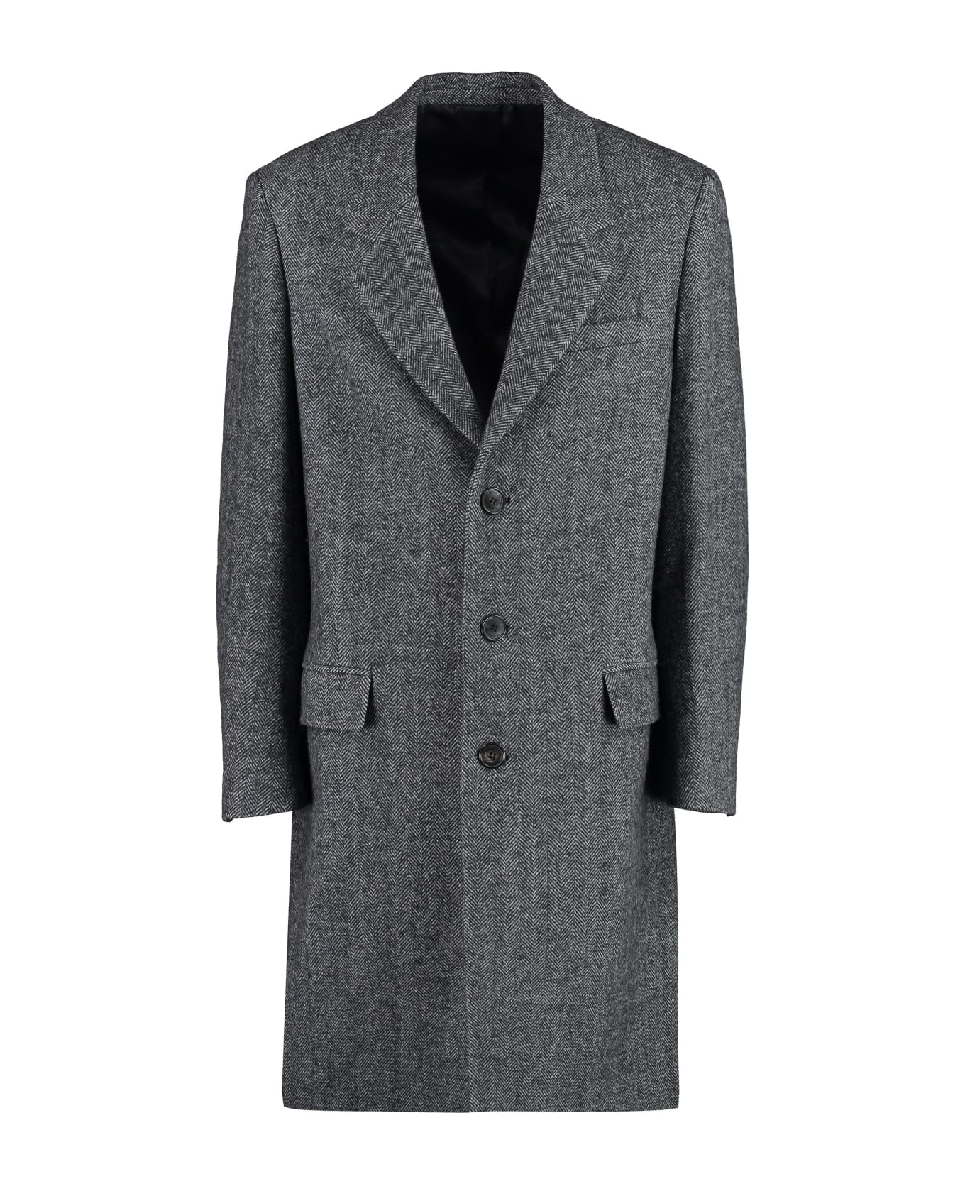 Isabel Marant Johel Single-breasted Wool Coat - grey