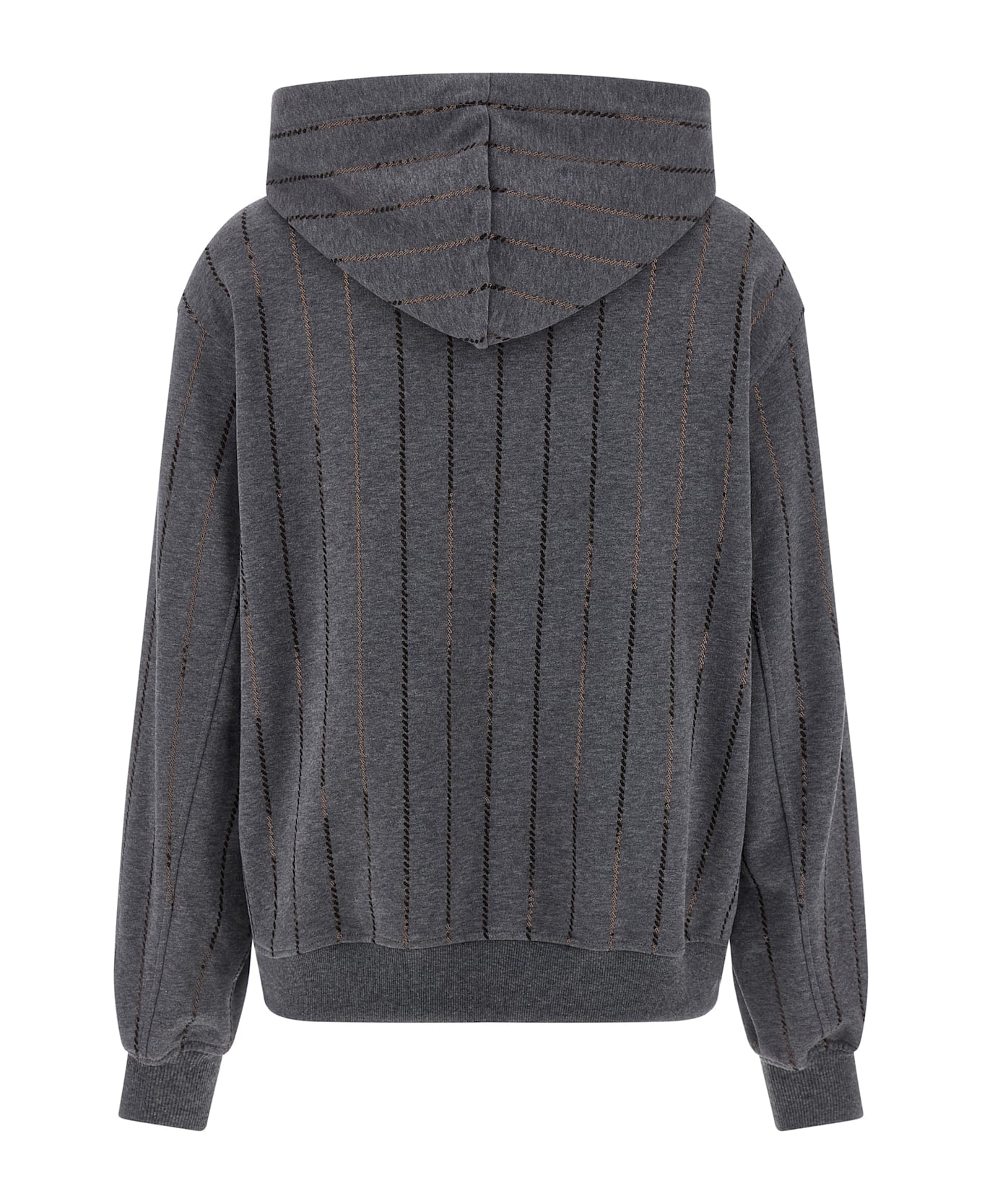 Brunello Cucinelli Micro Sequin Hoodie - Gray