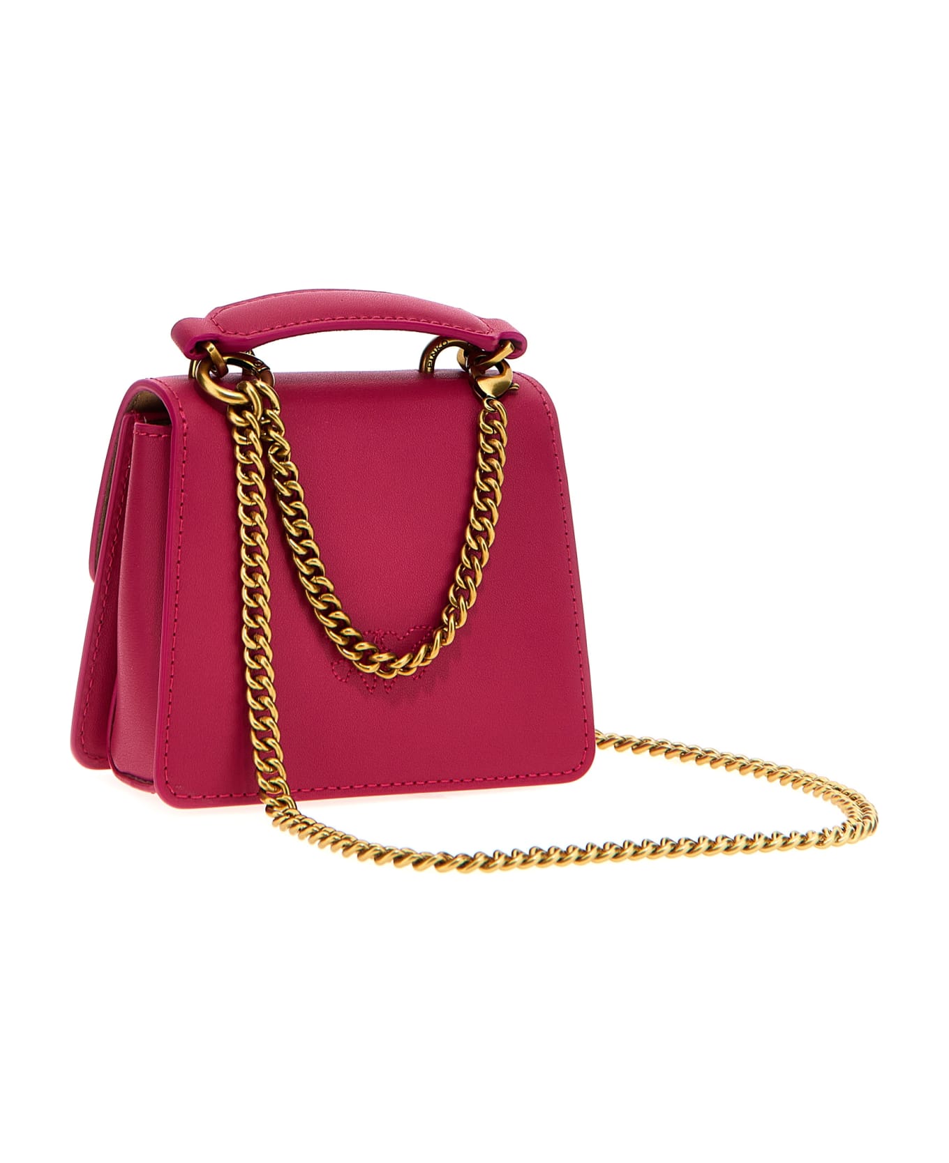 Pinko Micro Love Bag With Top Handle - Fuchsia