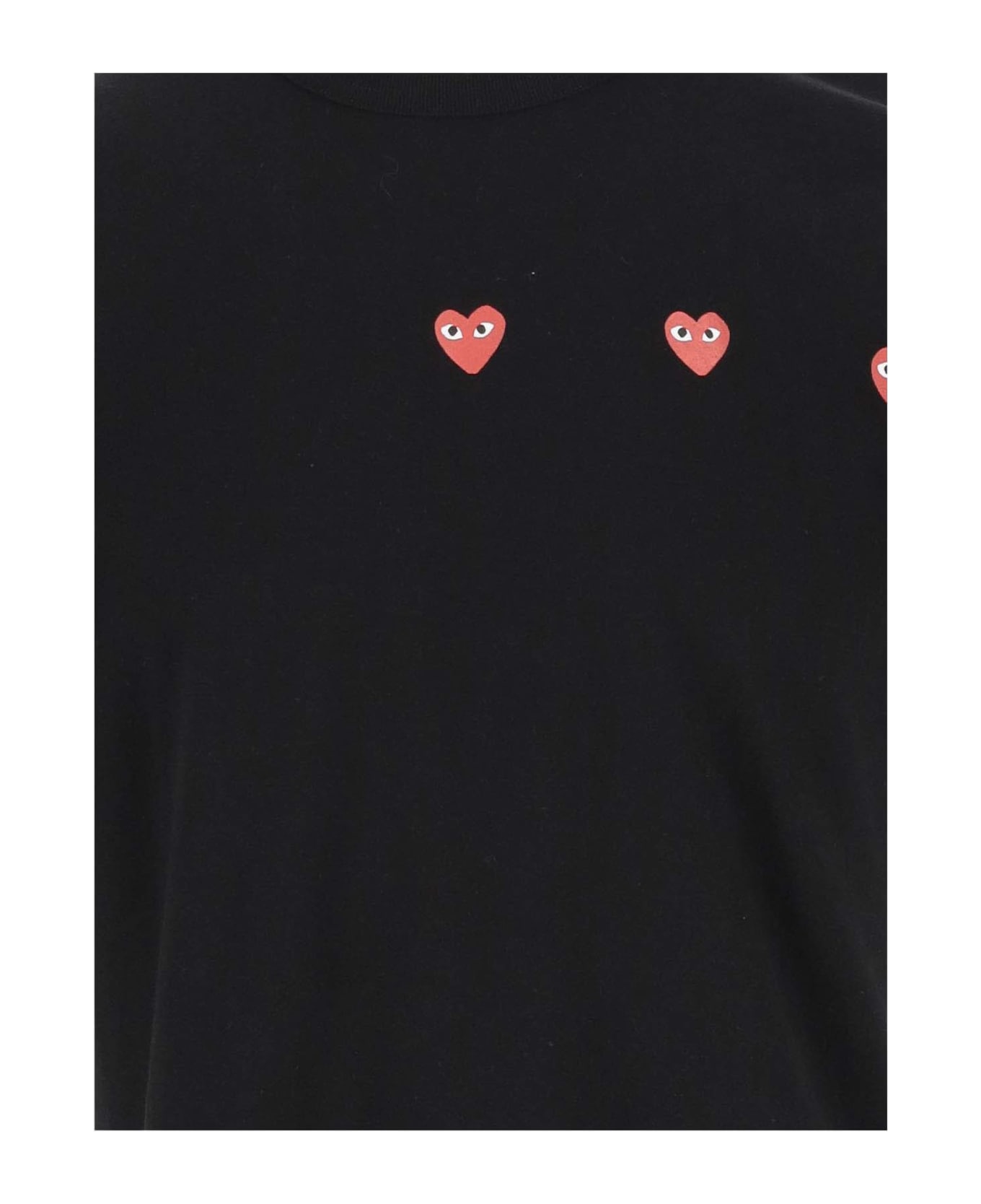 Comme des Garçons Cotton T-shirt With Logo - Black シャツ