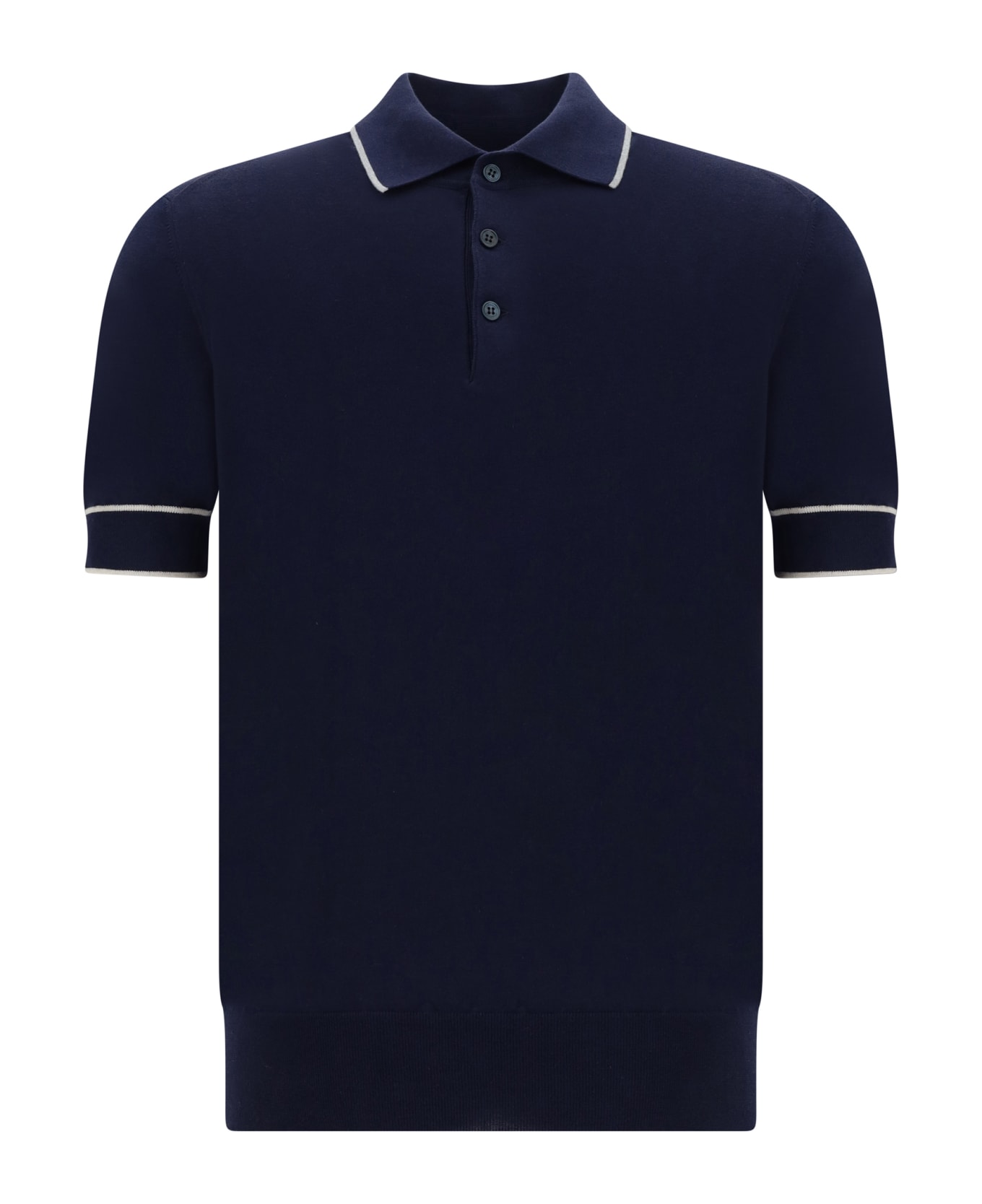 Brunello Cucinelli Cotton Polo Shirt - Blue ポロシャツ