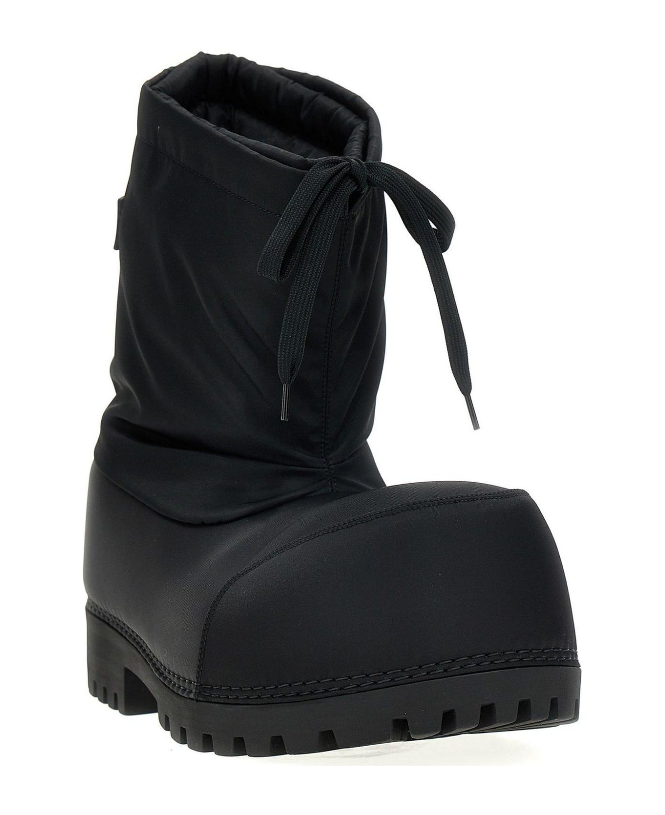 Balenciaga Black Nylon Alaska Ankle Boots - Black