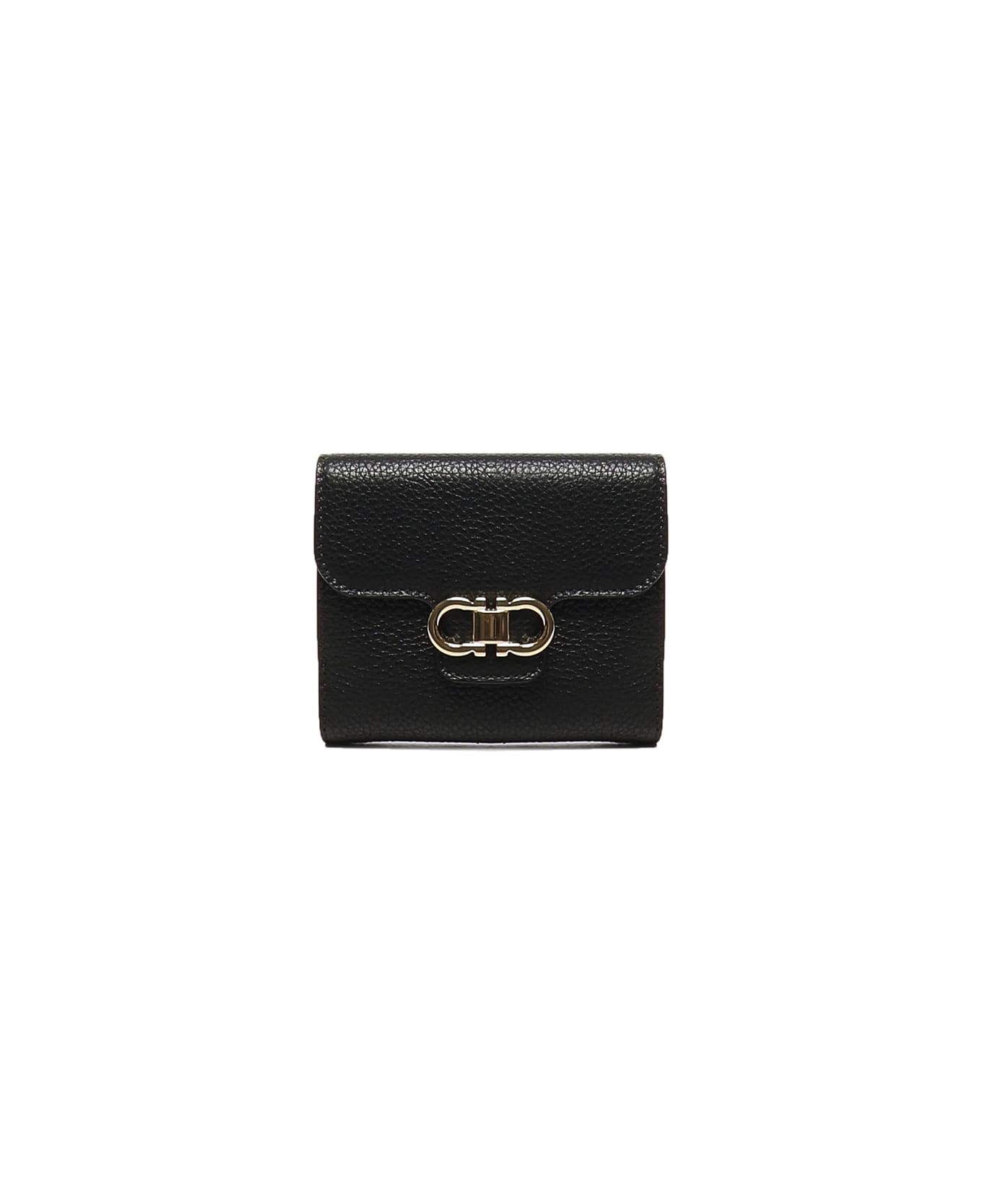 Ferragamo Gancini Compact Wallet - Black