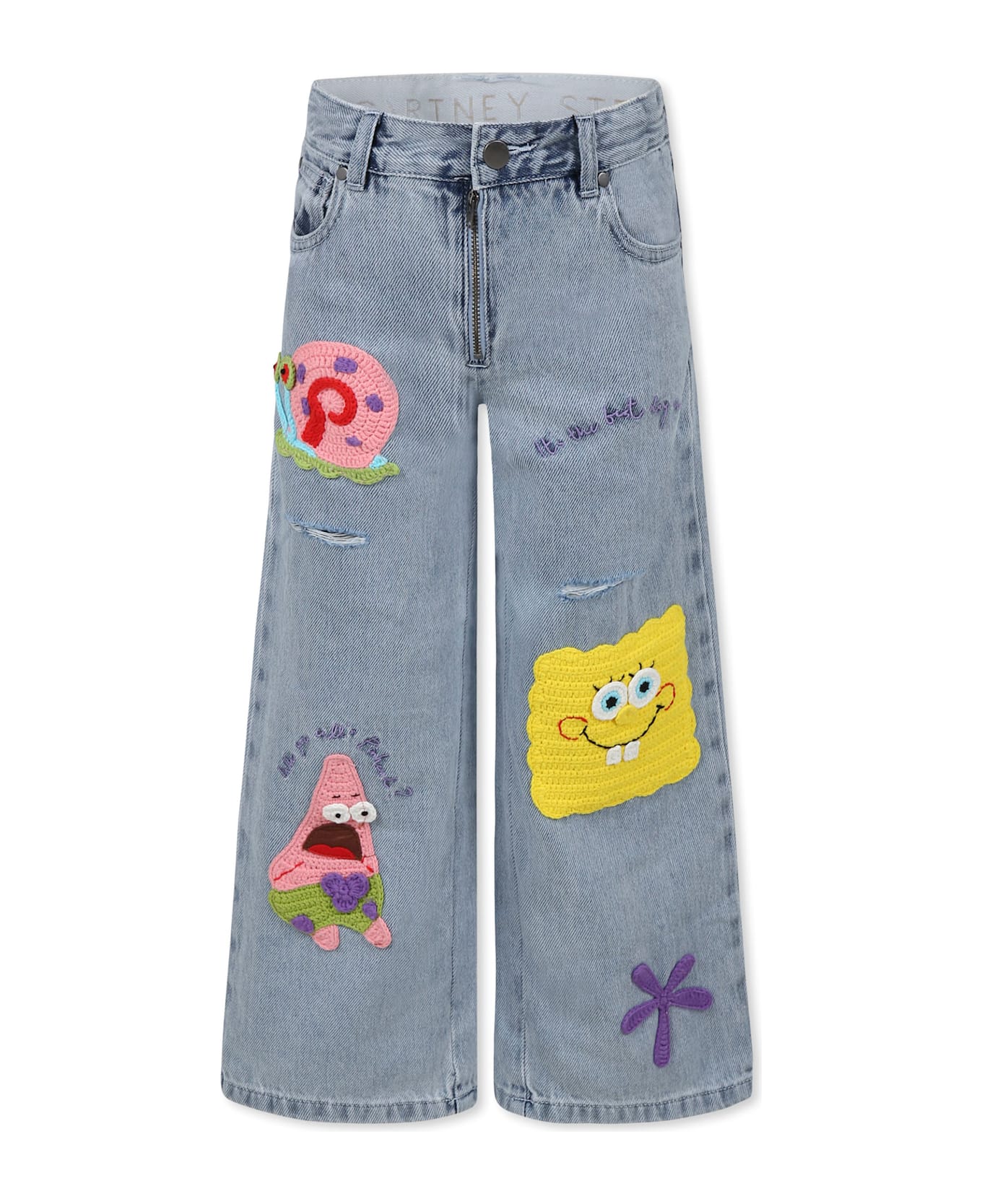 Stella McCartney Kids Denim Jeans For Girl With Spongebob - Denim