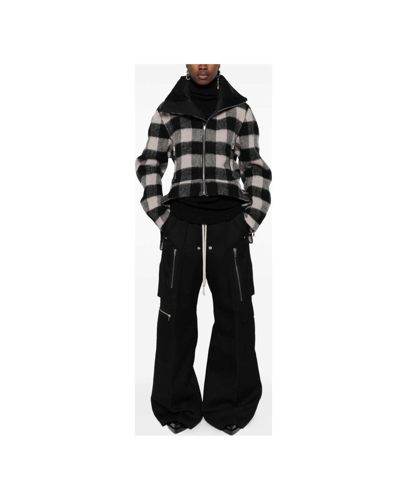 Rick Owens Wool Cargo Trousers - Black
